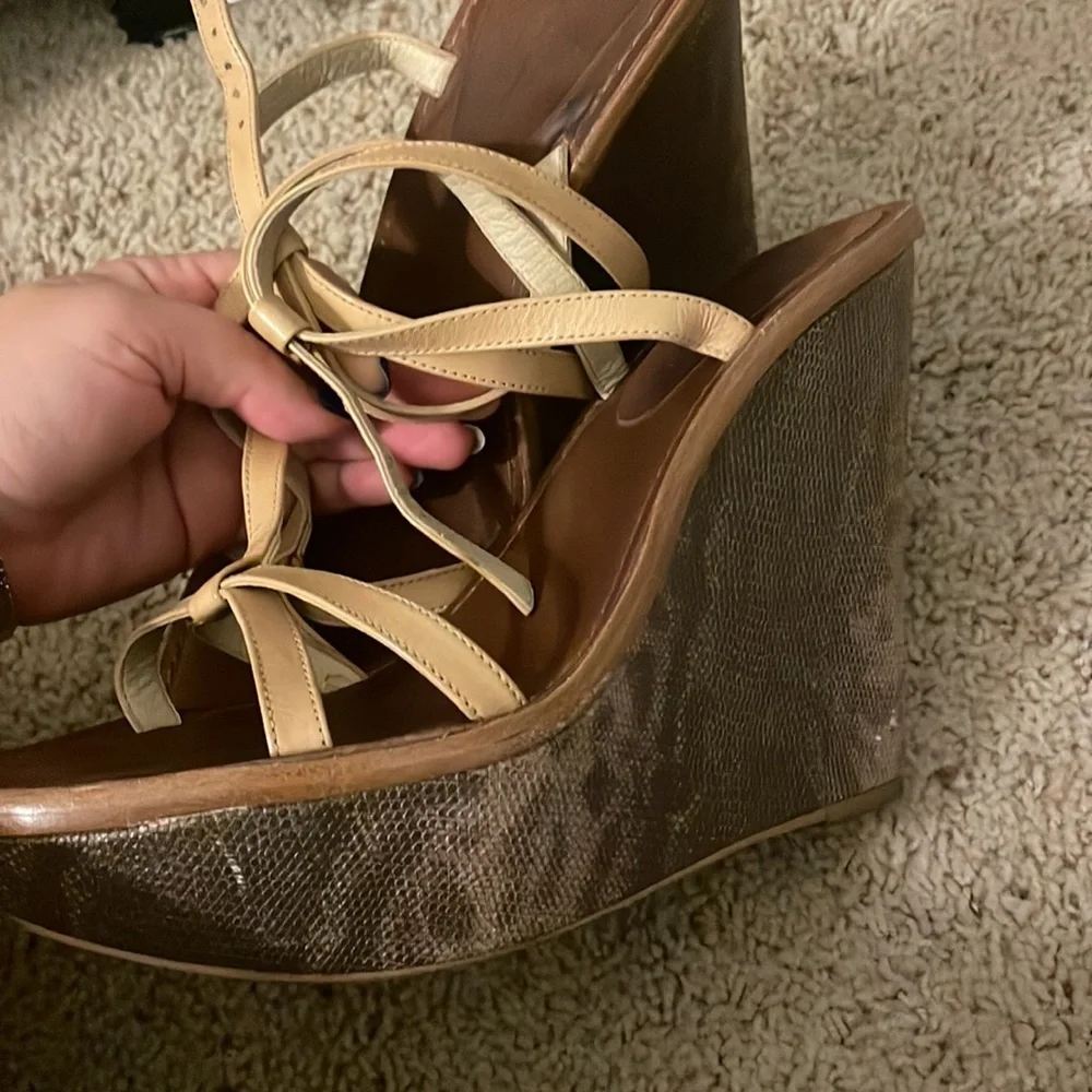 Elizabeth & James snake skin wedges, no obvious signs of wear - Picture 2 of 6